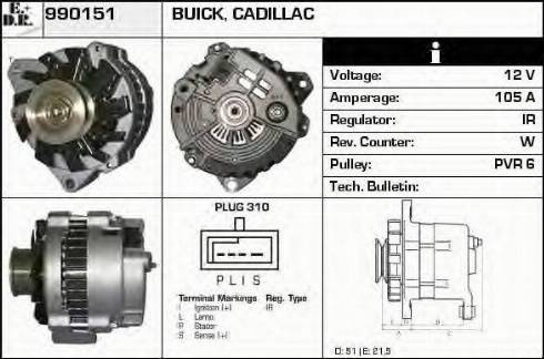 EDR 990151 - Генератор autocars.com.ua