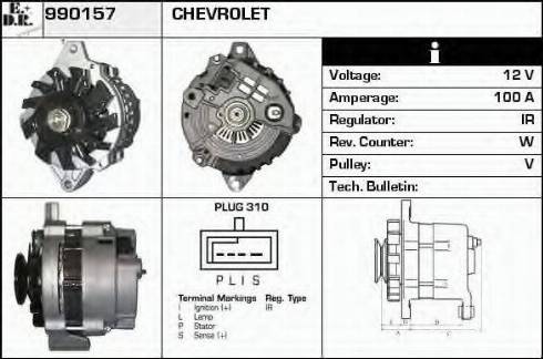 EDR 990157 - Генератор autocars.com.ua