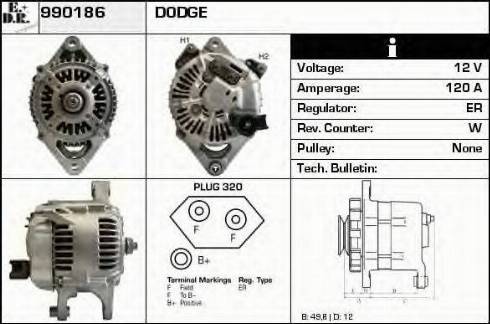 EDR 990186 - Генератор autocars.com.ua