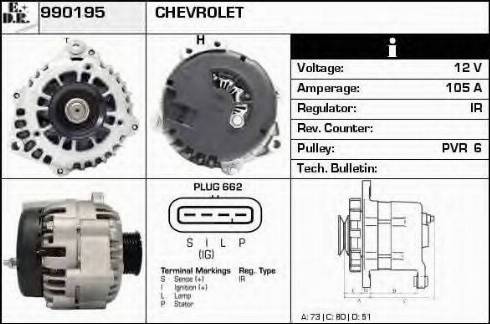 EDR 990195 - Генератор autocars.com.ua