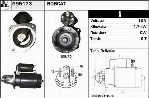 EDR 995123 - Стартер autocars.com.ua