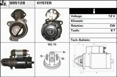 EDR 995128 - Стартер autocars.com.ua