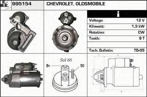 EDR 995154 - Стартер autocars.com.ua