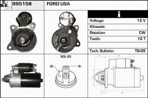 EDR 995158 - Стартер avtokuzovplus.com.ua