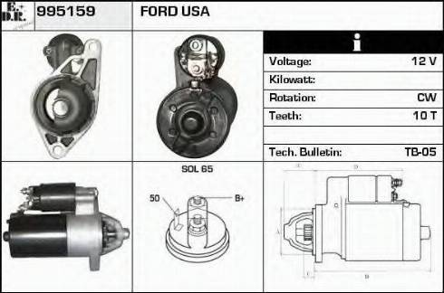 EDR 995159 - Стартер autocars.com.ua