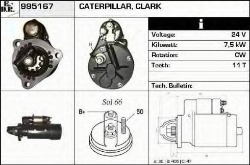 EDR 995167 - Стартер autocars.com.ua