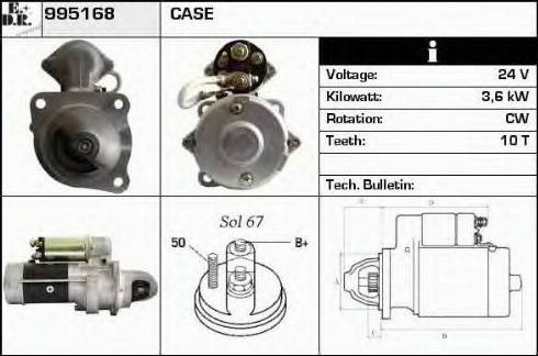 EDR 995168 - Стартер avtokuzovplus.com.ua