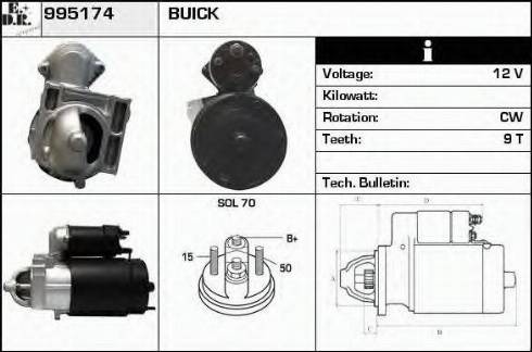 EDR 995174 - Стартер autocars.com.ua