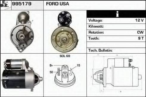 EDR 995179 - Стартер autocars.com.ua