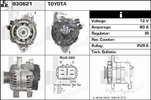 EDR WA11732 - Генератор autocars.com.ua