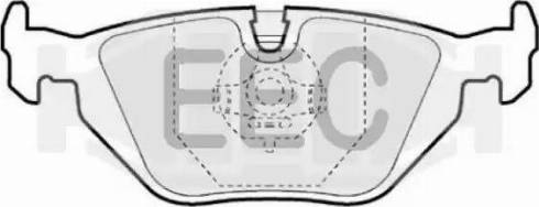 EEC BRP0856 - Гальмівні колодки, дискові гальма autocars.com.ua