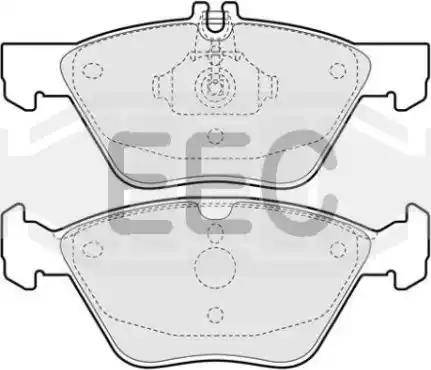 EEC BRP0923 - Гальмівні колодки, дискові гальма autocars.com.ua