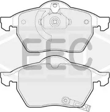 EEC BRP1064 - Гальмівні колодки, дискові гальма autocars.com.ua