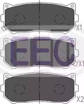 EEC BRP1101 - Гальмівні колодки, дискові гальма autocars.com.ua