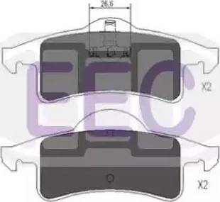 EEC BRP1154 - Гальмівні колодки, дискові гальма autocars.com.ua