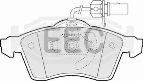 EEC BRP1182 - Гальмівні колодки, дискові гальма autocars.com.ua