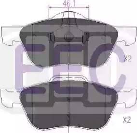 EEC BRP1191 - Гальмівні колодки, дискові гальма autocars.com.ua