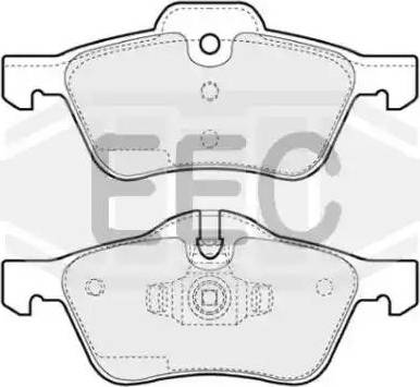 EEC BRP1257 - Гальмівні колодки, дискові гальма autocars.com.ua