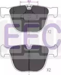 EEC BRP1285 - Гальмівні колодки, дискові гальма autocars.com.ua