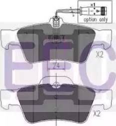 EEC BRP1322 - Гальмівні колодки, дискові гальма autocars.com.ua