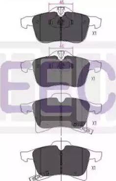 EEC BRP1348 - Гальмівні колодки, дискові гальма autocars.com.ua