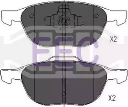 EEC BRP1415 - Гальмівні колодки, дискові гальма autocars.com.ua