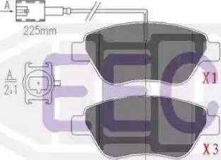 EEC BRP1549 - Гальмівні колодки, дискові гальма autocars.com.ua