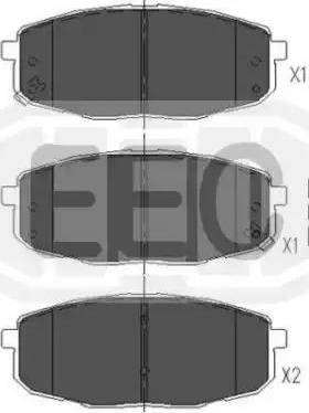 EEC BRP1555 - Гальмівні колодки, дискові гальма autocars.com.ua