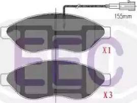 EEC BRP1567 - Тормозные колодки, дисковые, комплект autodnr.net