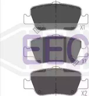 EEC BRP1674 - Гальмівні колодки, дискові гальма autocars.com.ua
