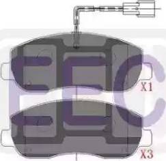 EEC BRP1797 - Тормозные колодки, дисковые, комплект autodnr.net