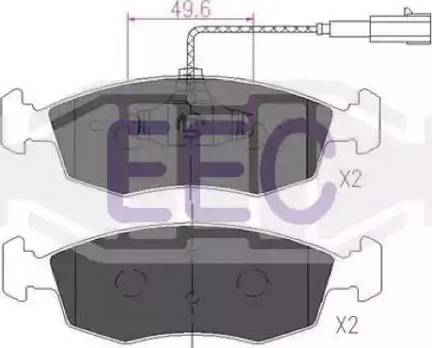 EEC BRP1845 - Тормозные колодки, дисковые, комплект autodnr.net