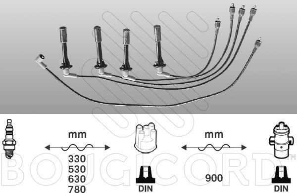 EFI 3395 - Комплект проводів запалювання autocars.com.ua