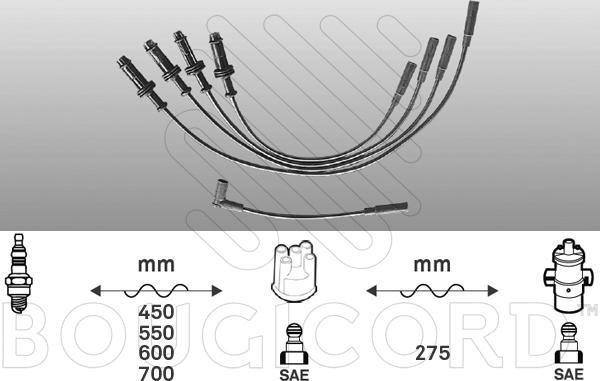 EFI 3398 - Комплект проводів запалювання autocars.com.ua