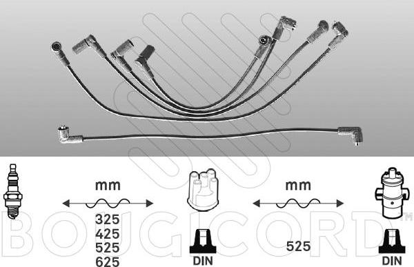 EFI 4017 - Комплект проводів запалювання autocars.com.ua