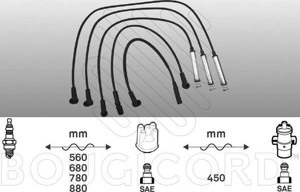 EFI 4128 - Комплект проводів запалювання autocars.com.ua
