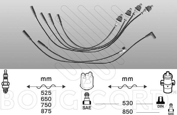 EFI 4304 - Комплект проводів запалювання autocars.com.ua