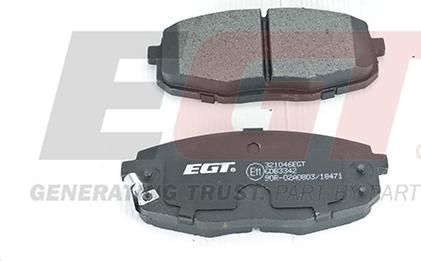 EGT 321046EGT - Тормозные колодки, дисковые, комплект autodnr.net