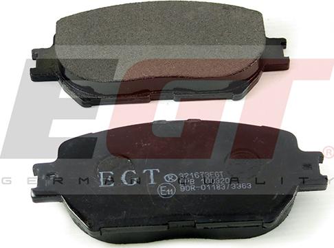 EGT 321673EGT - Тормозные колодки, дисковые, комплект autodnr.net