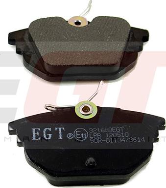 EGT 321680EGT - Тормозные колодки, дисковые, комплект autodnr.net
