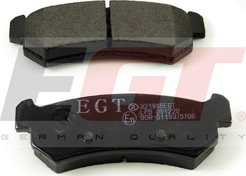 EGT 321846EGT - Тормозные колодки, дисковые, комплект autodnr.net