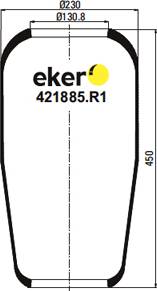 Eker 421885R1 - Кожух пневматичної ресори autocars.com.ua