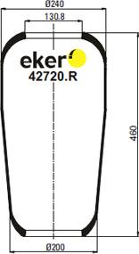 Eker 42720R - Кожух пневматической рессоры autodnr.net