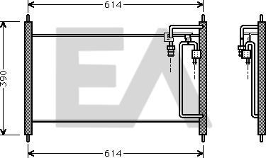 EACLIMA 30C18009 - Конденсатор, кондиціонер autocars.com.ua