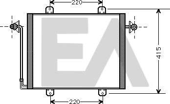 EACLIMA 30C60005 - Конденсатор, кондиціонер autocars.com.ua
