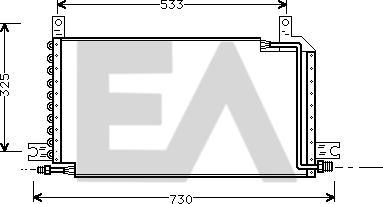 EACLIMA 30C68001 - Конденсатор, кондиціонер autocars.com.ua