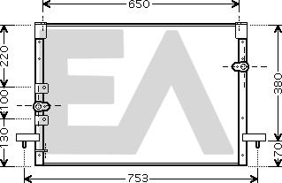EACLIMA 30C71012 - Конденсатор, кондиціонер autocars.com.ua