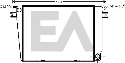EACLIMA 31R07085 - Радіатор, охолодження двигуна autocars.com.ua