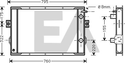EACLIMA 31R30010 - Радіатор, охолодження двигуна autocars.com.ua