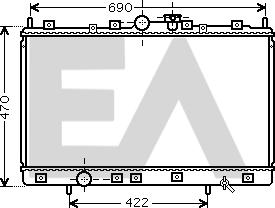 EACLIMA 31R51108 - Радіатор, охолодження двигуна autocars.com.ua